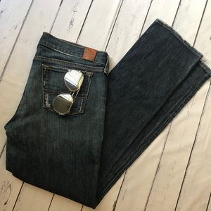 Distressed Lucky Brand Dungaree Jeans
